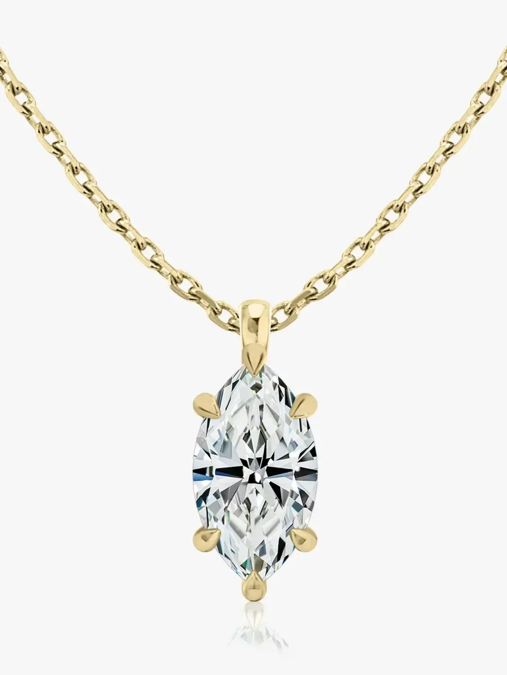 Marquise Solitaire Pendant Necklace