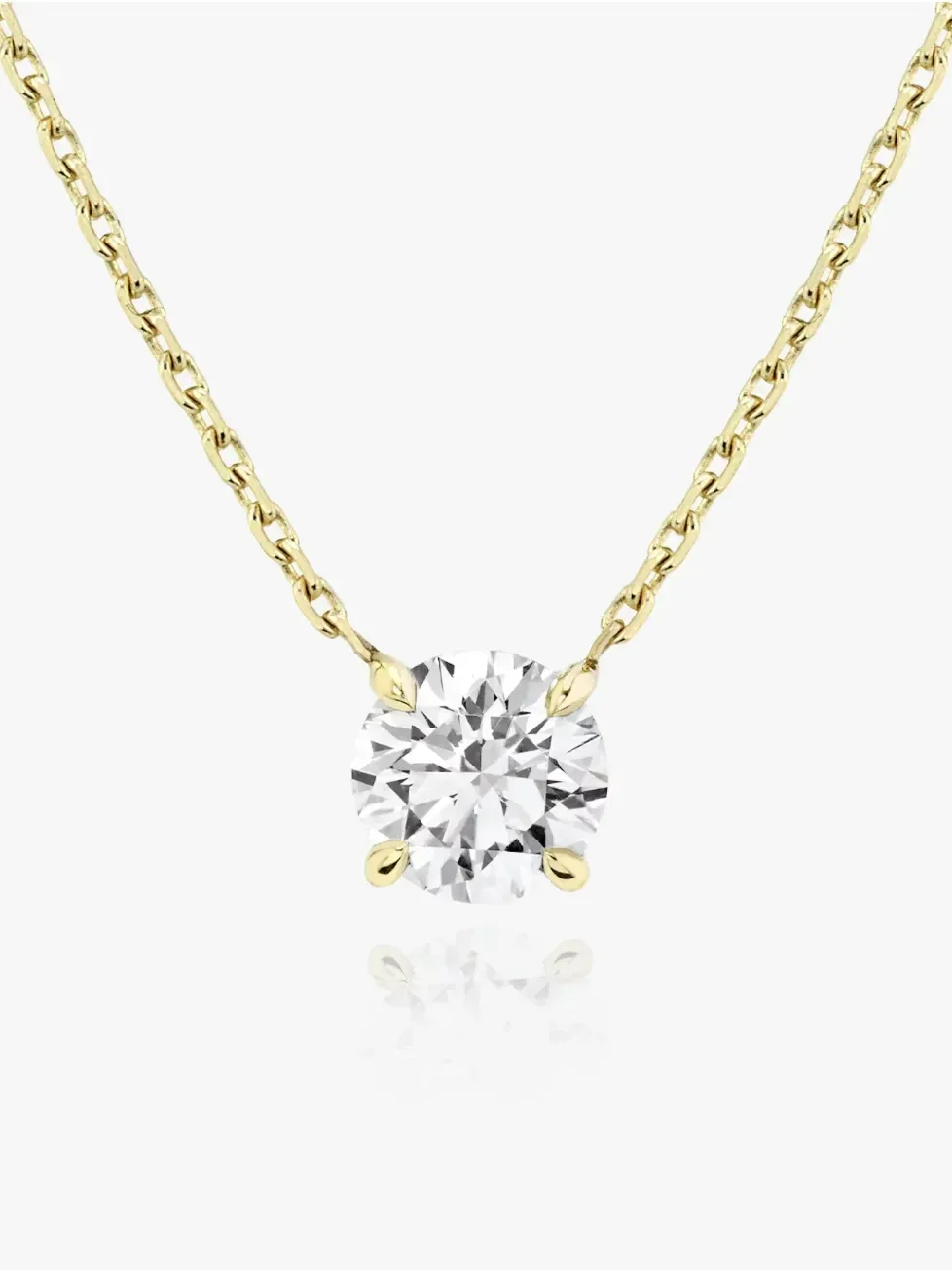 Round Solitaire Pendant Necklace - Image 8