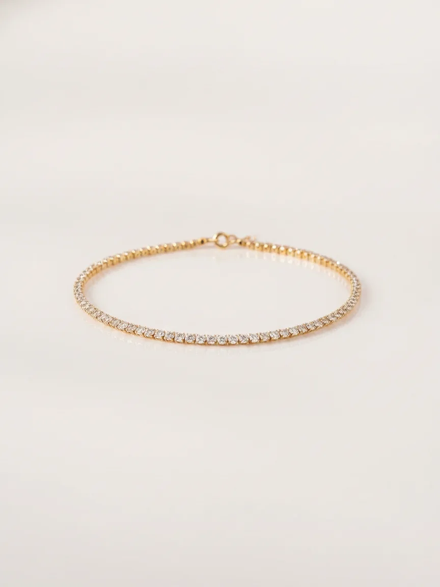 Diamond Tennis Necklace – Studio white