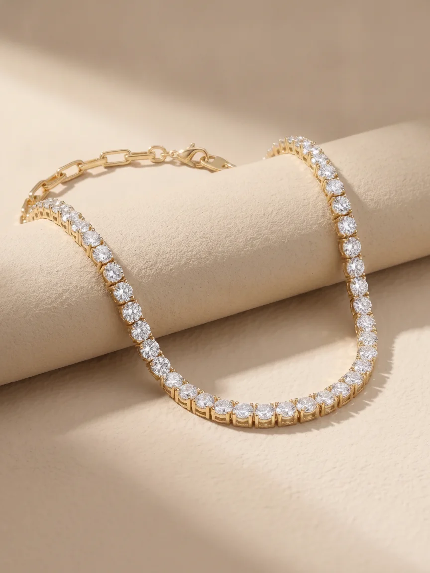 Diamond Tennis Necklace – Sunlit surface