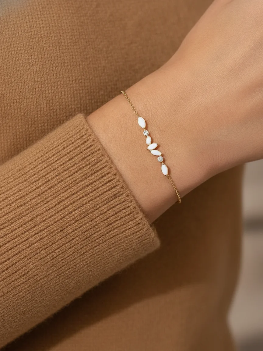 Marquise Cluster Milk Bracelet – Custom
