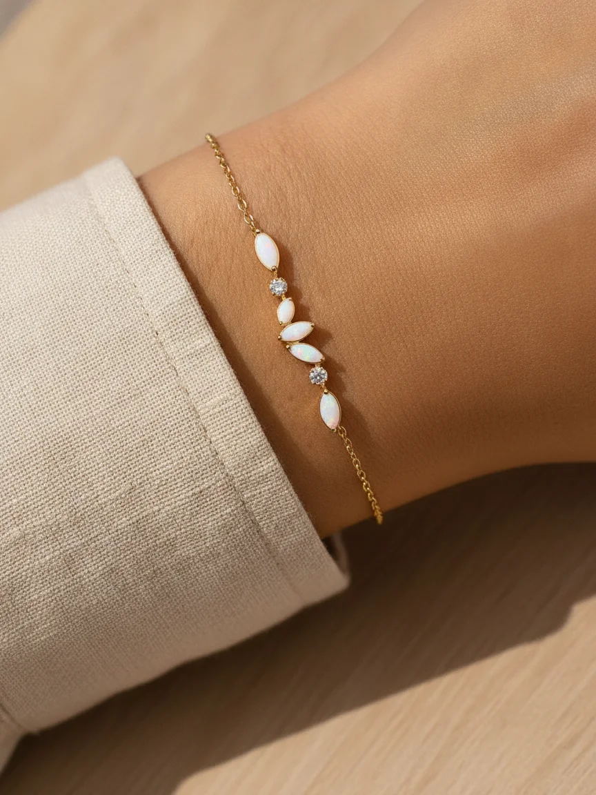 Marquise Cluster Milk Bracelet – Custom