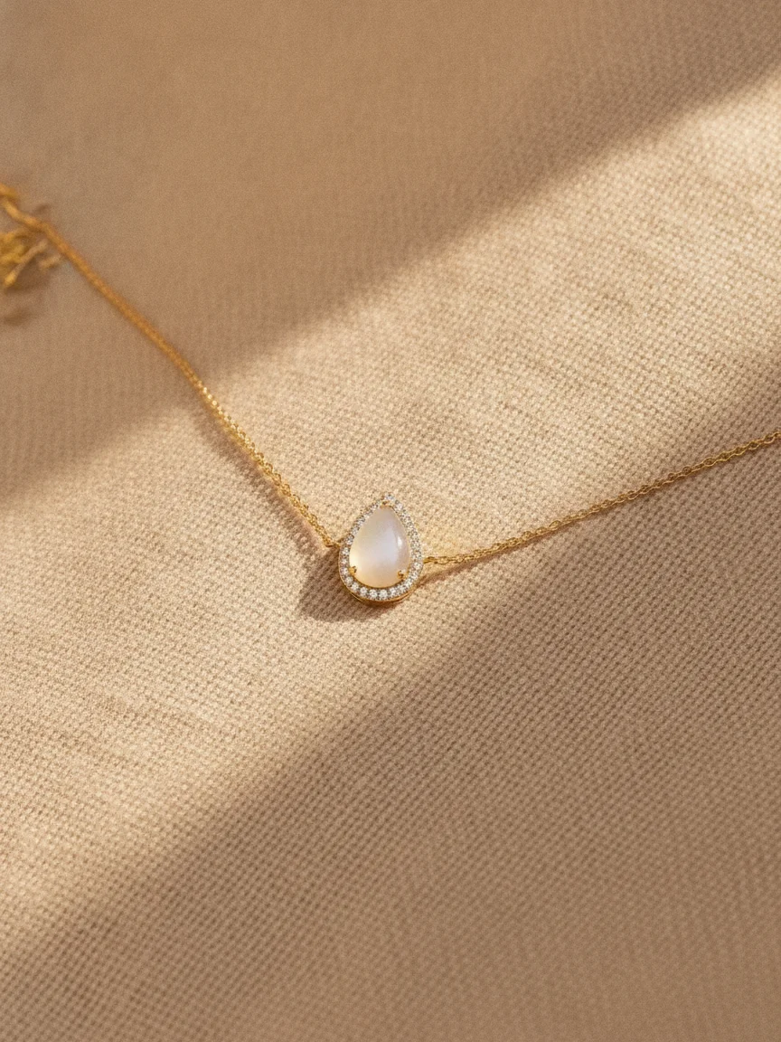 Pear Halo Milk Bracelet – Warm linen